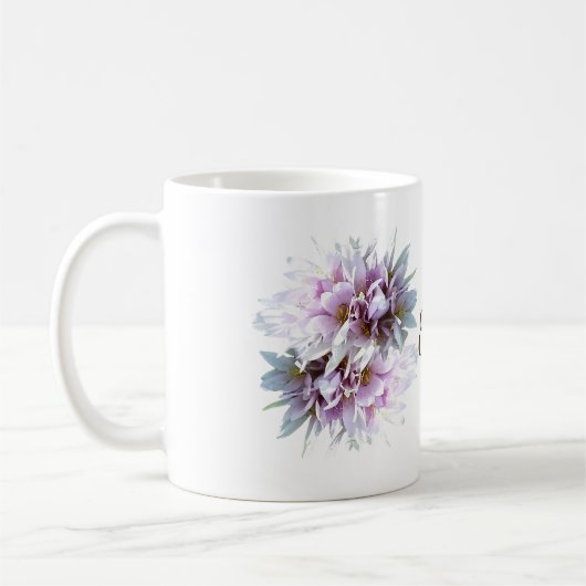 Pink Crocus Blume Kaffeetasse (Links)