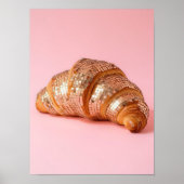 Pink Croissant Print Eclectic Print Maximalist  Poster (Vorne)