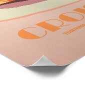 Pink Croissant Print Pastry Poster Minimalistic Ar (Ecke)