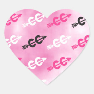 PINK Cross Country Running Arrow Symbole Sticker