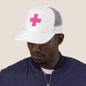 Pink Cross Custom Color Trucker Hut für Krankensch Truckerkappe (Beispiel)