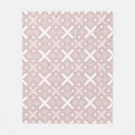 Pink Cross Plus Girly Ethnic Folk Nordic Muster Fleecedecke