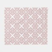 Pink Cross Plus Girly Ethnic Folk Nordic Muster Fleecedecke (Vorderseite (Horizontal))