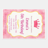 Pink Crown Birthday Einladung | Zazzlemade Magie Geschenkpapier Set (Vorderseite)