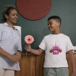 Pink Crown Happy Mütter Tag Jungs T - Shirt