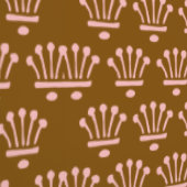 Pink Crowns Brown Tapete (Naht)