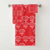 Pink Crowns Red      Badhandtuch Set (Insitu)