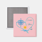 Pink Cruise Vibes Door Magnet (Vorderseite/Rückseite)