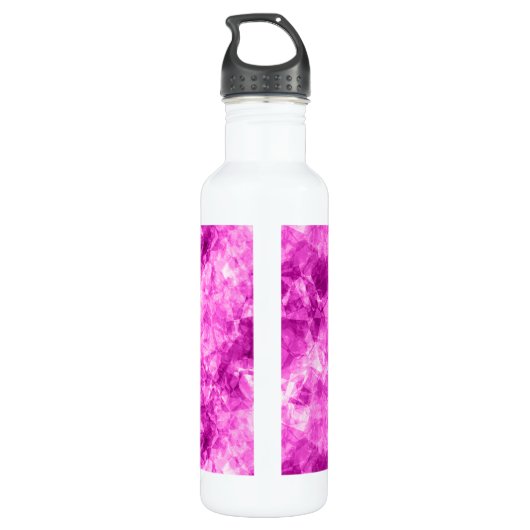 Pink Crumpled Textur Edelstahlflasche (Rückseite)