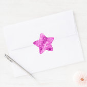 Pink Crumpled Textur Stern-Aufkleber (Umschlag)