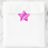 Pink Crumpled Textur Stern-Aufkleber (Tasche)