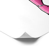 Pink Crusader Breast Cancer Awareness Poster 2 (Ecke)