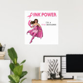 Pink Crusader Breast Cancer Awareness Poster 2 (Heimbüro)