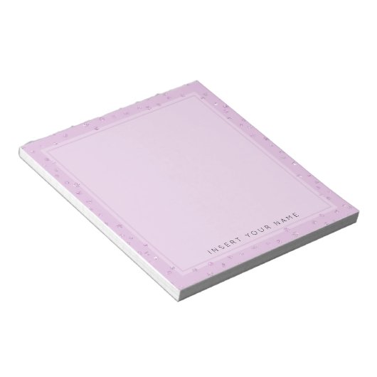 Pink Crystal Confetti Notepad 5.5" x 6" Notizblock (angewinkelt)