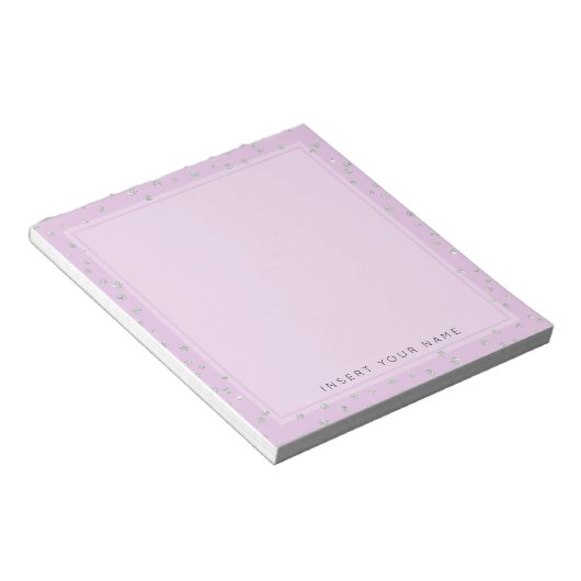 Pink Crystal Confetti Notepad 5.5" x 6" Notizblock (angewinkelt)