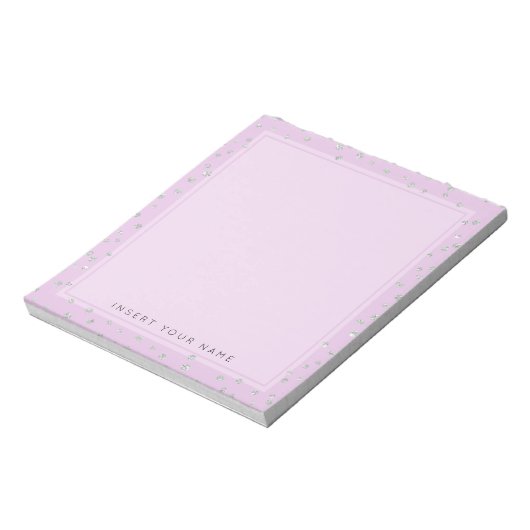 Pink Crystal Confetti Notepad 5.5" x 6" Notizblock (Rotiert)
