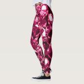 Pink Crystal Diamond Hearts Leggings (Links)