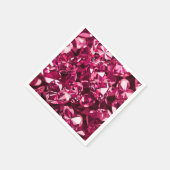 Pink Crystal Diamond Hearts Serviette (Ecke)