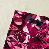 Pink Crystal Diamond Hearts Strandtuch (Beispiel)