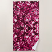 Pink Crystal Diamond Hearts Strandtuch (Vorderseite)