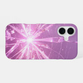 Pink Crystal Explosion Phone Case iPhone 16 Hülle (Rückseite (Horizontal))
