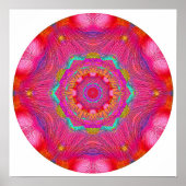 Pink Crystal Mandala Poster (Vorne)