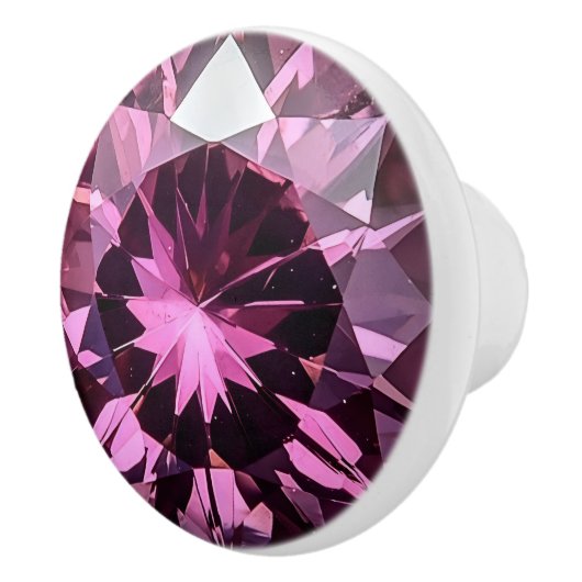 Pink Crystal Spinel Muster Keramikknauf (Rechts)