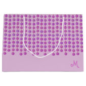 Pink Crystal Strands Monogram Gift Bag Große Geschenktüte (Vorderseite)