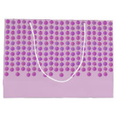 Pink Crystal Strands Monogram Gift Bag Große Geschenktüte (Rückseite)