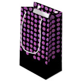 Pink Crystal Strands Monogram Gift Bag Kleine Geschenktüte (Rückseite Schrägansicht)