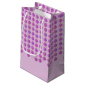 Pink Crystal Strands Monogram Gift Bag Kleine Geschenktüte (Rückseite Schrägansicht)