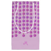 Pink Crystal Strands Monogram Gift Bag Kleine Geschenktüte (Vorderseite)
