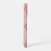 Pink Crystal Teddy Bears with Gem Heart iPhone 16 Hülle (Rechte Seite)