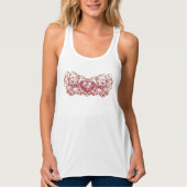 Pink Crystal Teddy Bears with Gem Heart Tank Top (Vorderseite)