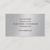 Pink Crystal und Lace Business Card Visitenkarte (Rückseite)