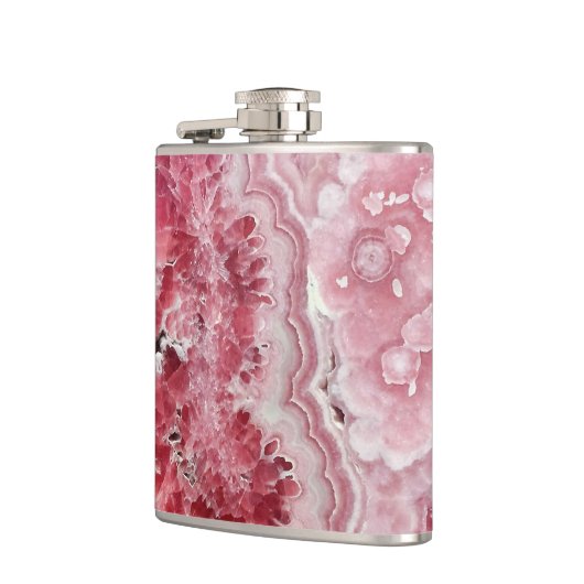 Pink Crystals Geode Flachmann (Links)