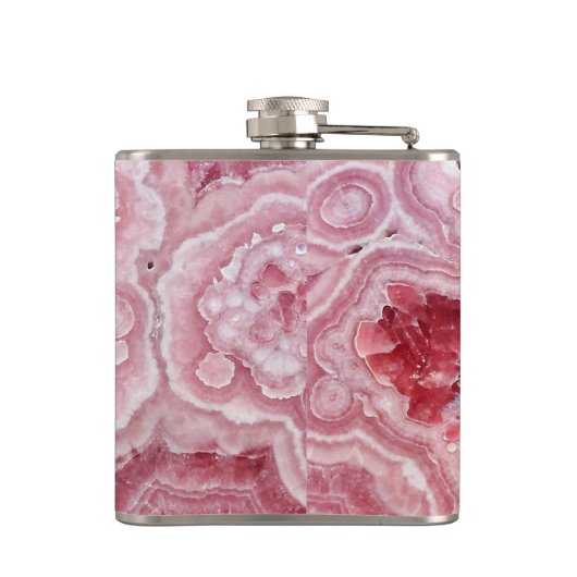 Pink Crystals Geode Flachmann (Rückseite)