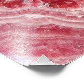 Pink Crystals Geode Fotodruck (Ecke)