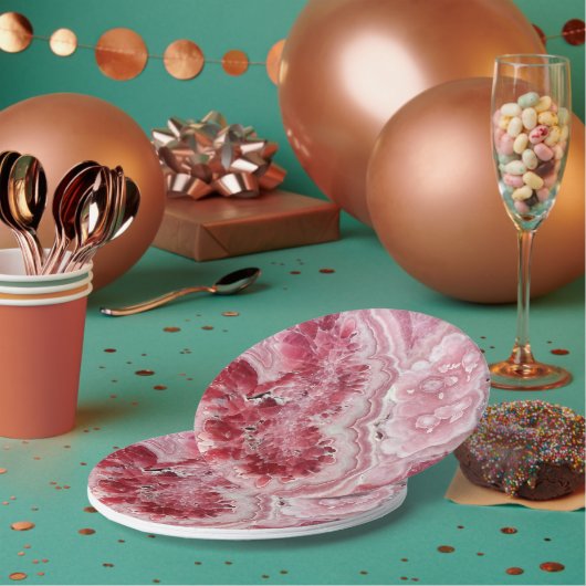 Pink Crystals Geode Pappteller (Multi)