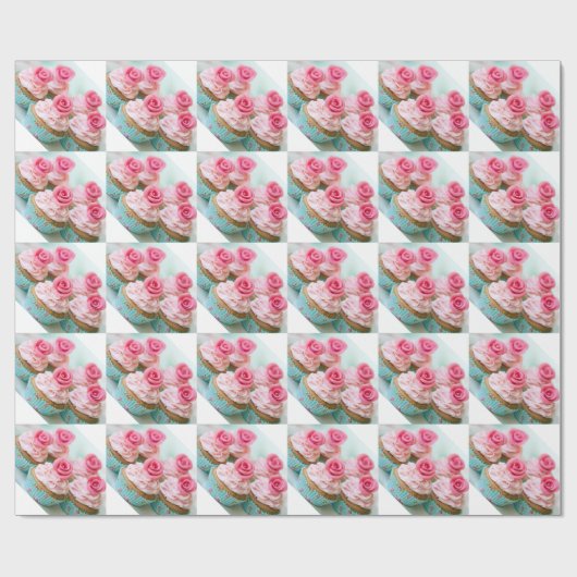 Pink Cup Cups Geschenkpapier (Flach)