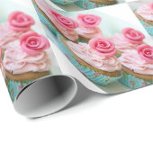 Pink Cup Cups Geschenkpapier (Rolleneckpunkt)