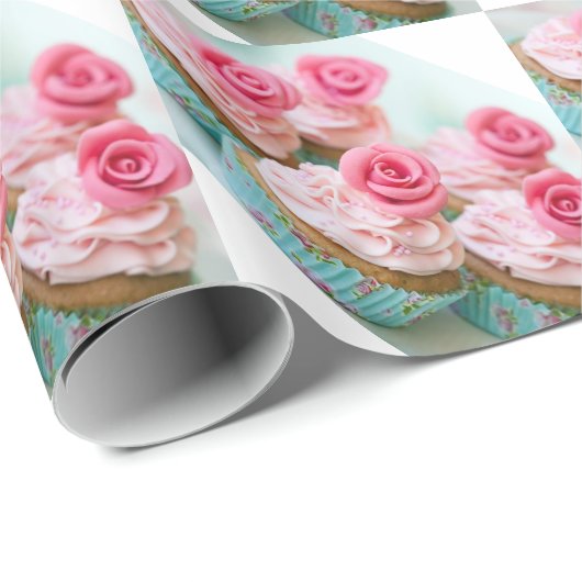 Pink Cup Cups Geschenkpapier (Rolleneckpunkt)