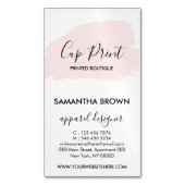 Pink Cup Handmade Magnetische Visitenkarte (Vorderseite Vertikal)