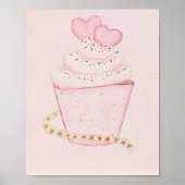 Pink Cupcake 8 x 10 Druck Poster (Vorne)