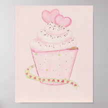 Pink Cupcake 8 x 10 Druck