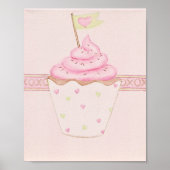 Pink Cupcake 8 x 10 Print Poster (Vorne)