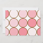 Pink Cupcake and Dots Birthday Einladung (Rückseite)