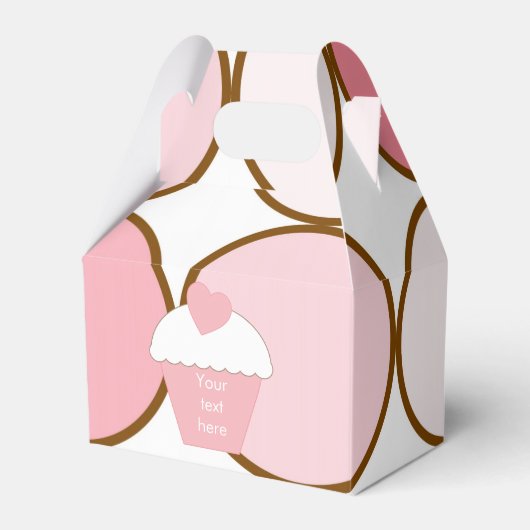 Pink Cupcake and Dots Geschenkschachtel (Vorderseite)