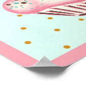 Pink Cupcake Art Poster drucken (Ecke)