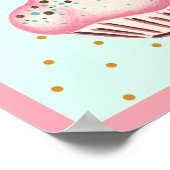 Pink Cupcake Art Poster drucken (Ecke)